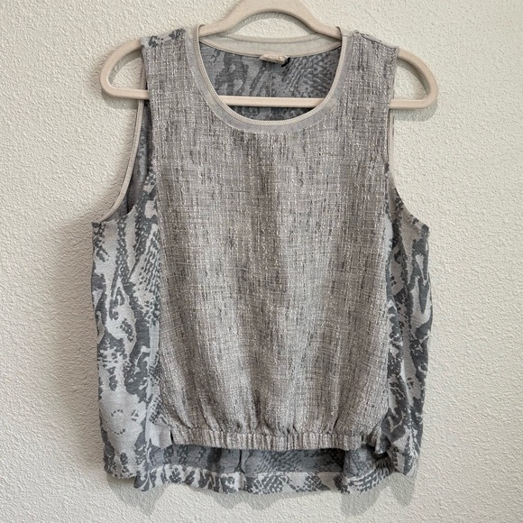 Anthropologie Akemi+ Kin Womens Large Textured Snakeprint Tank Top Boho Casual - Picture 1 of 9